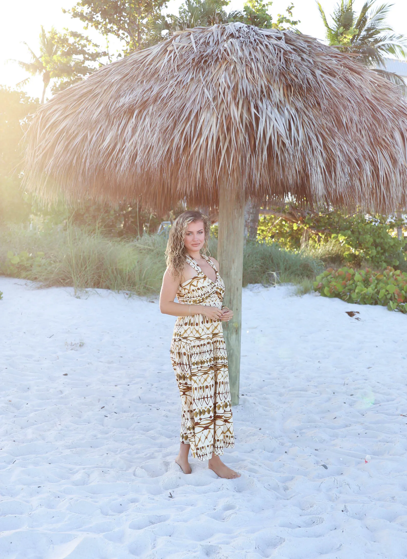 Brown & Ivory Hidden Gem Midi Dress