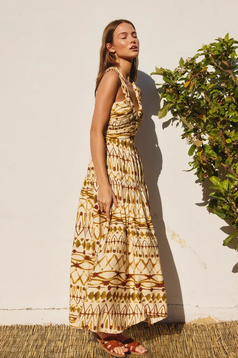 Brown & Ivory Hidden Gem Midi Dress