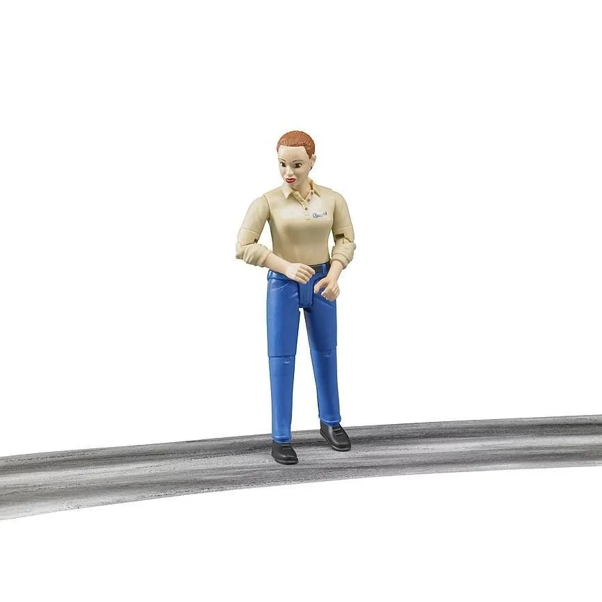 Bruder Woman, Light Skin Tone, Blue Trousers