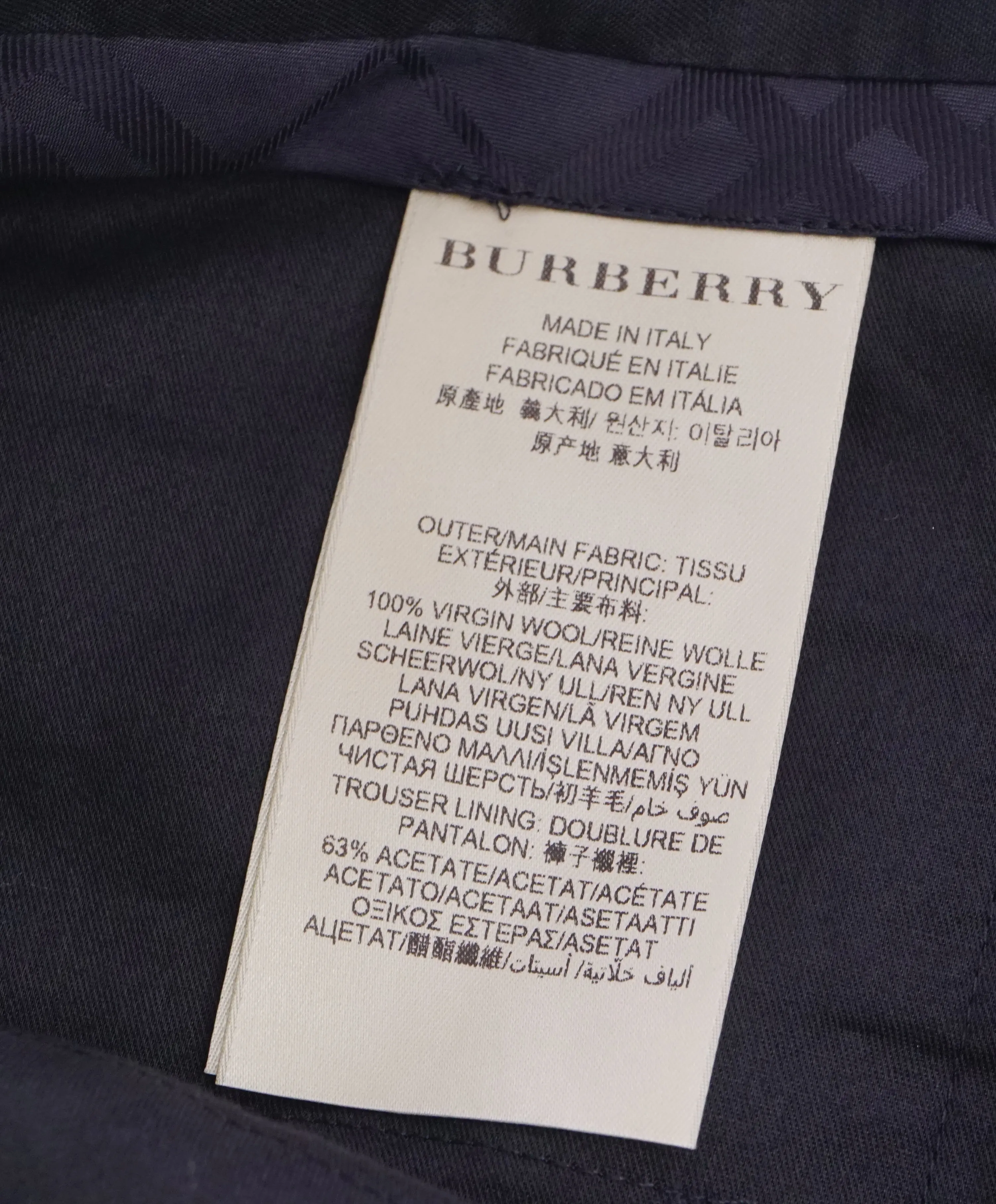 BURBERRY LONDON - Made in Italy Blue Flat Front Dress Pants - 31W