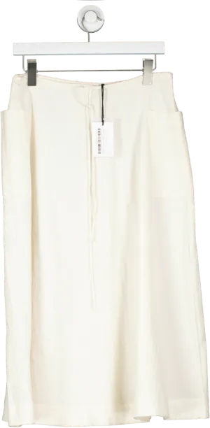 Casa Raki Cream Sol Midi Skirt UK XS