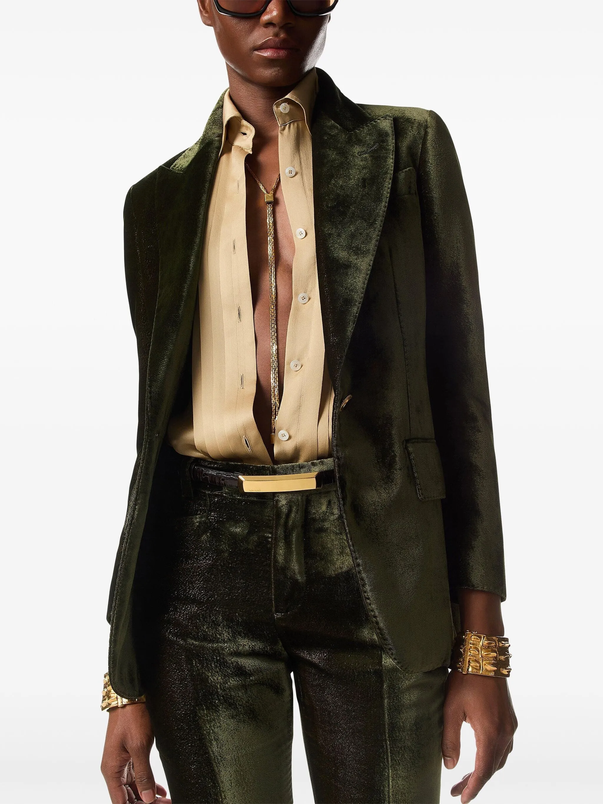Charmeuse Silk Plissé Shirt