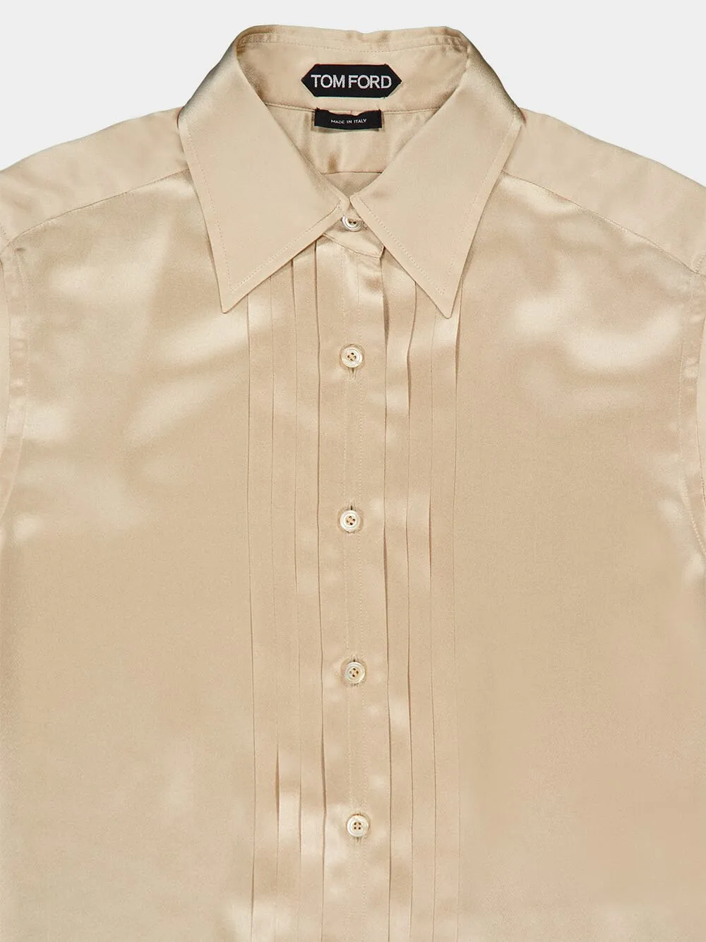 Charmeuse Silk Plissé Shirt