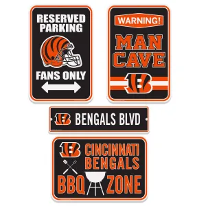 Cincinnati Bengals Signs - 4 Pack Fan Set