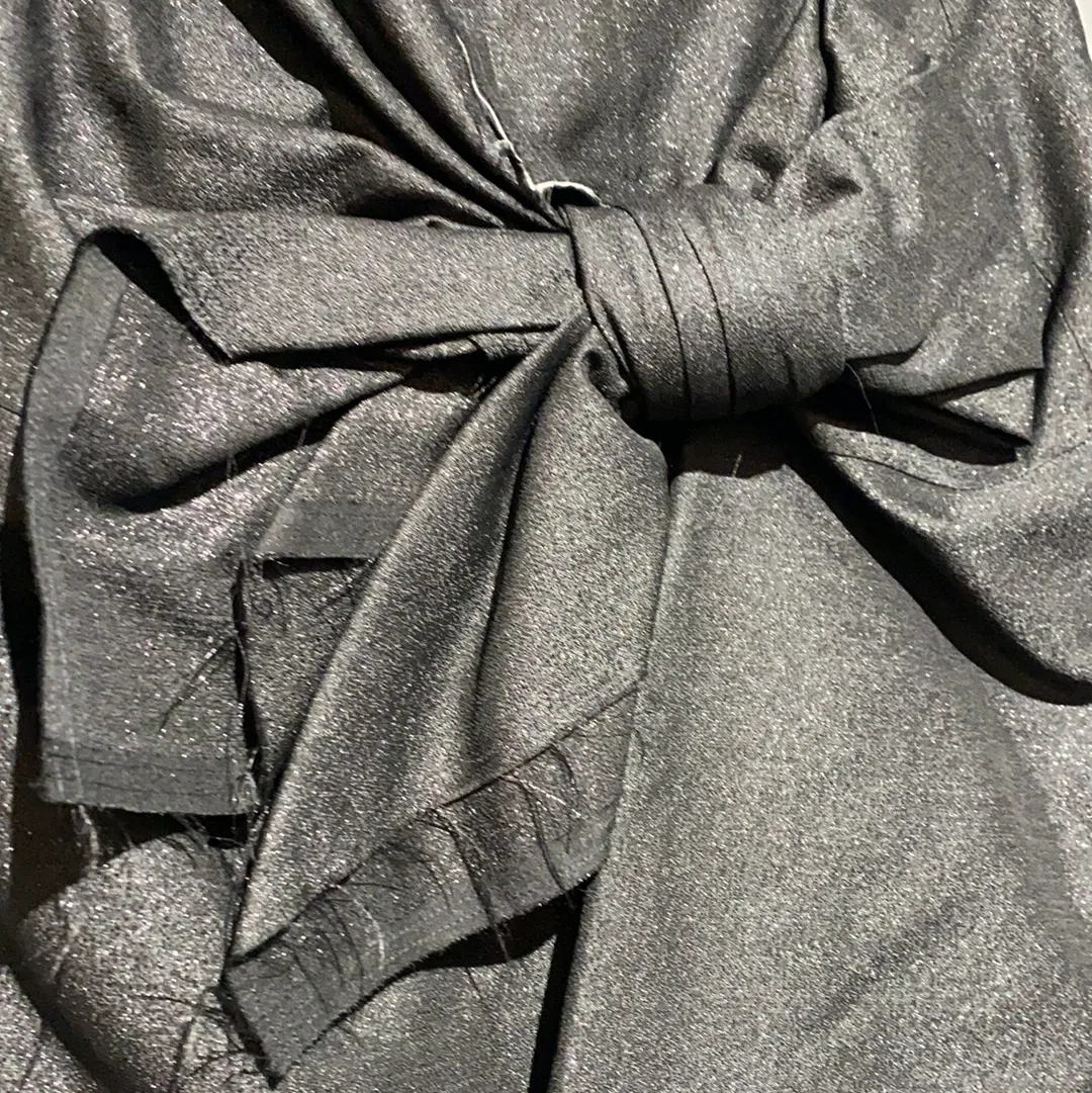 Comme des Garcons Black Oversized Bow Midi Skirt