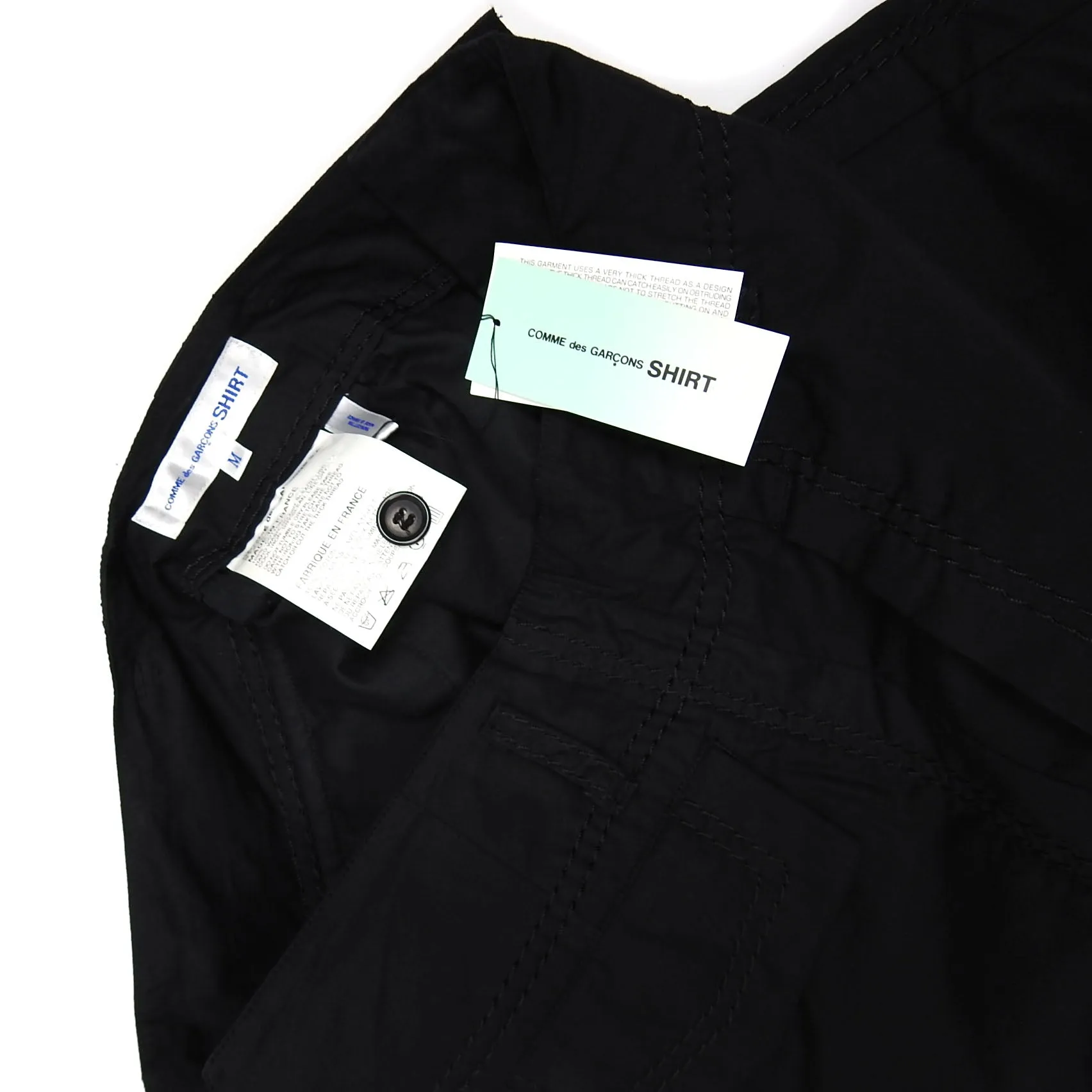 Comme Des Garcons SHIRT Black Wide Leg Trousers Medium