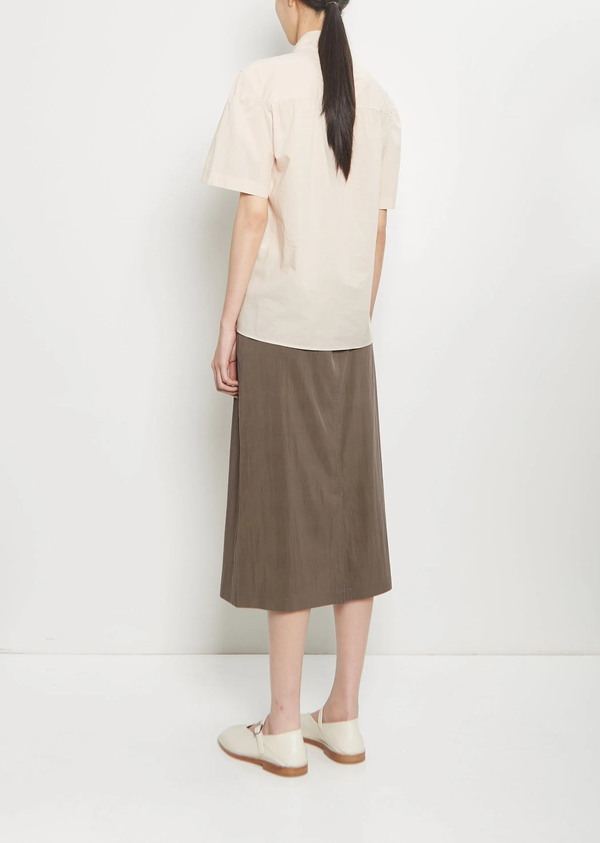 Cotton Foulard Short Sleeve Shirt