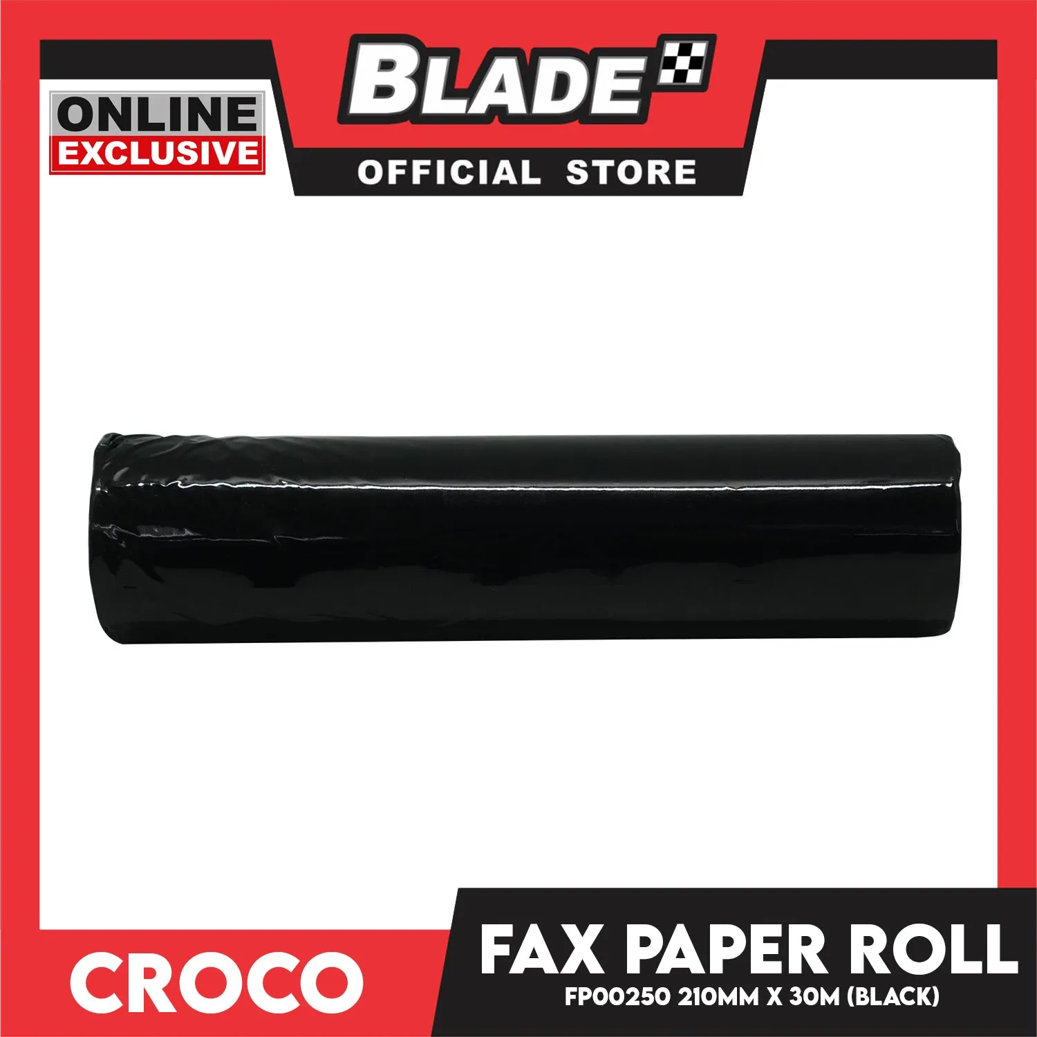 Croco Fax Paper Roll 210mm x 30meters FPOO250 (Black) for Fax Paper Machine