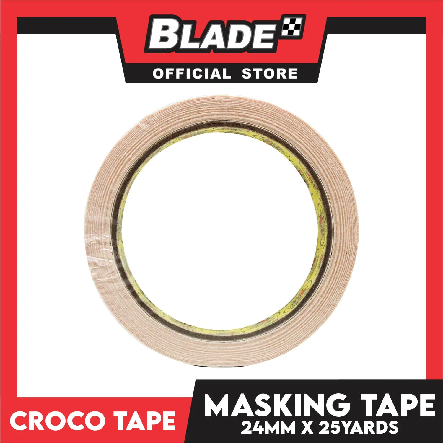 Croco Tape Masking Tape 24mm x 25yards (Beige) General Purpose for Home and Office use