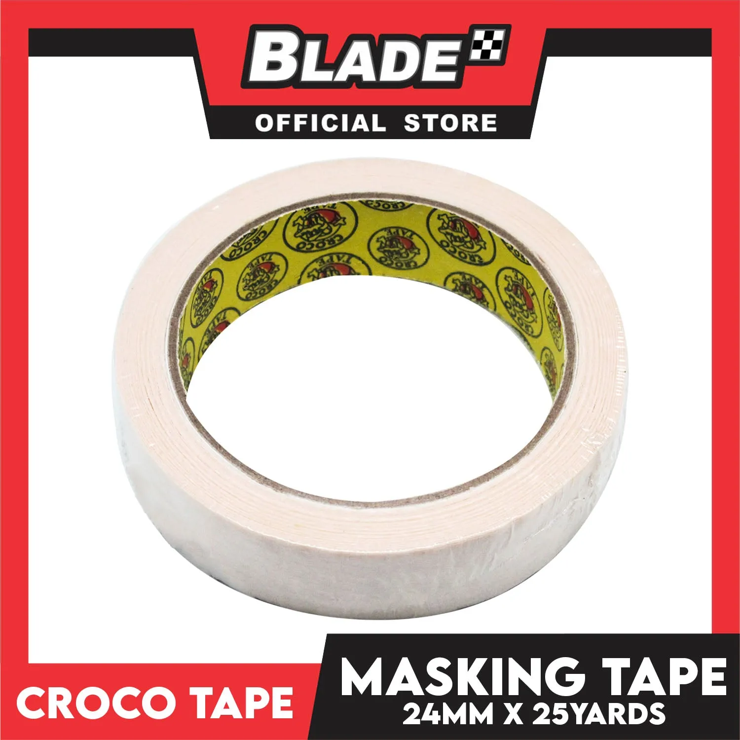 Croco Tape Masking Tape 24mm x 25yards (Beige) General Purpose for Home and Office use