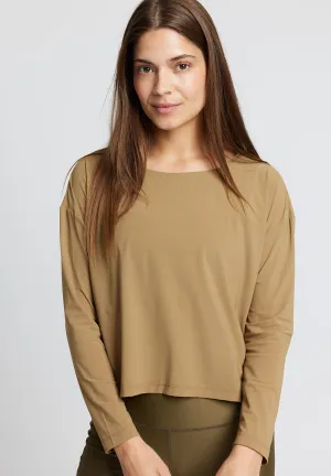Cropped Tee Vigga - golden brown