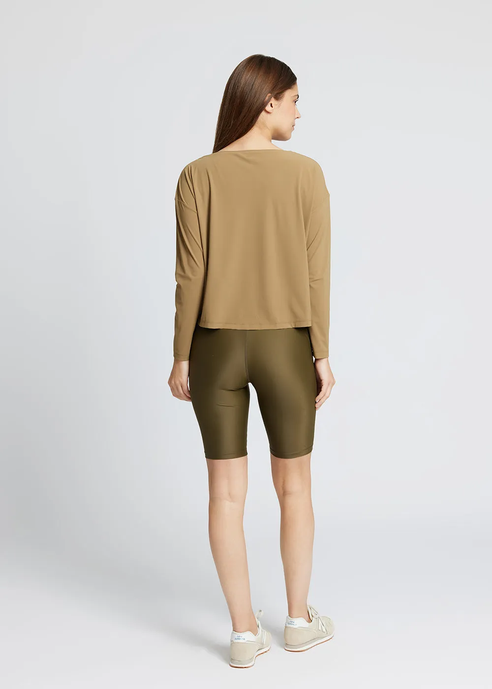 Cropped Tee Vigga - golden brown
