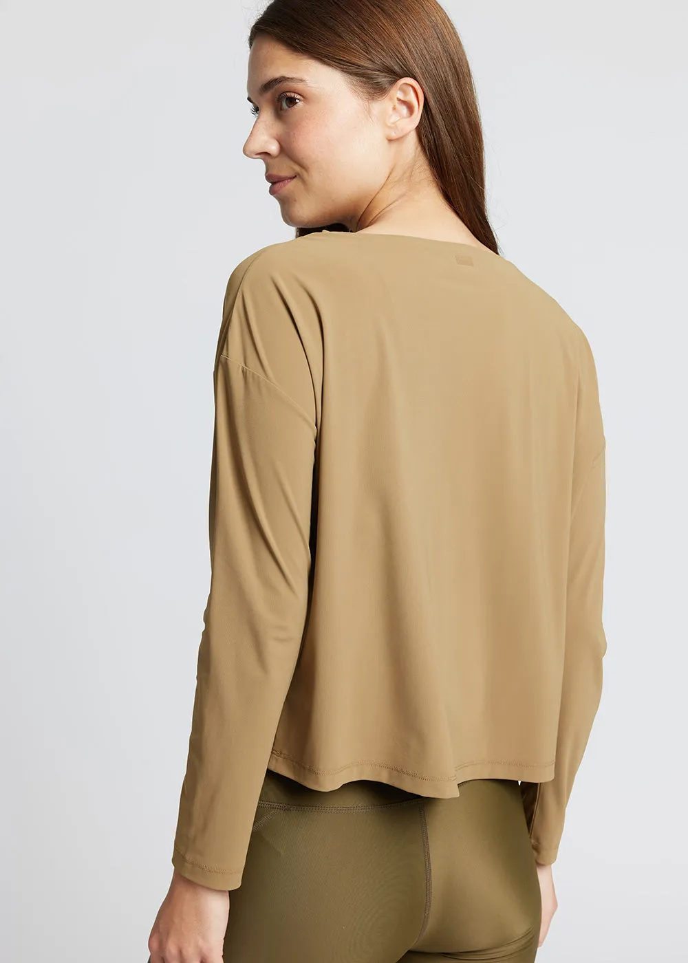 Cropped Tee Vigga - golden brown