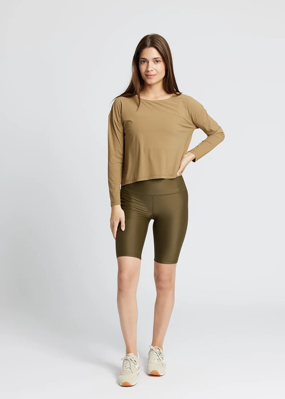Cropped Tee Vigga - golden brown