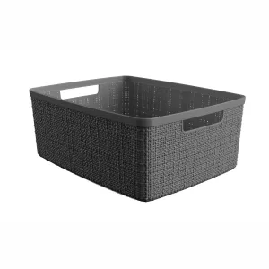 Curver Jute Medium Grey Basket - Free & Fast Shipping