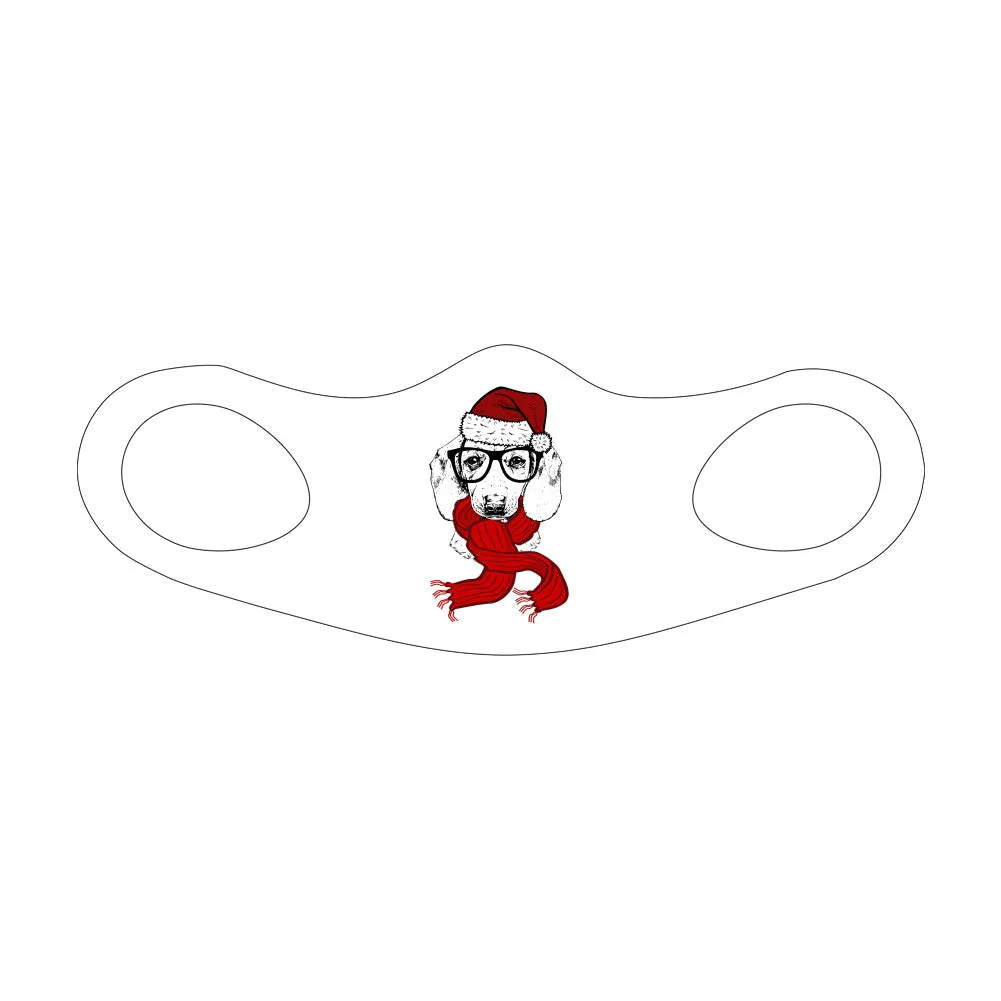 Dachshund Christmas Fitted Mask And Covering