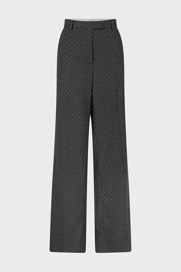 DALI RHINESTONE STRAIGHT CUT TROUSERS