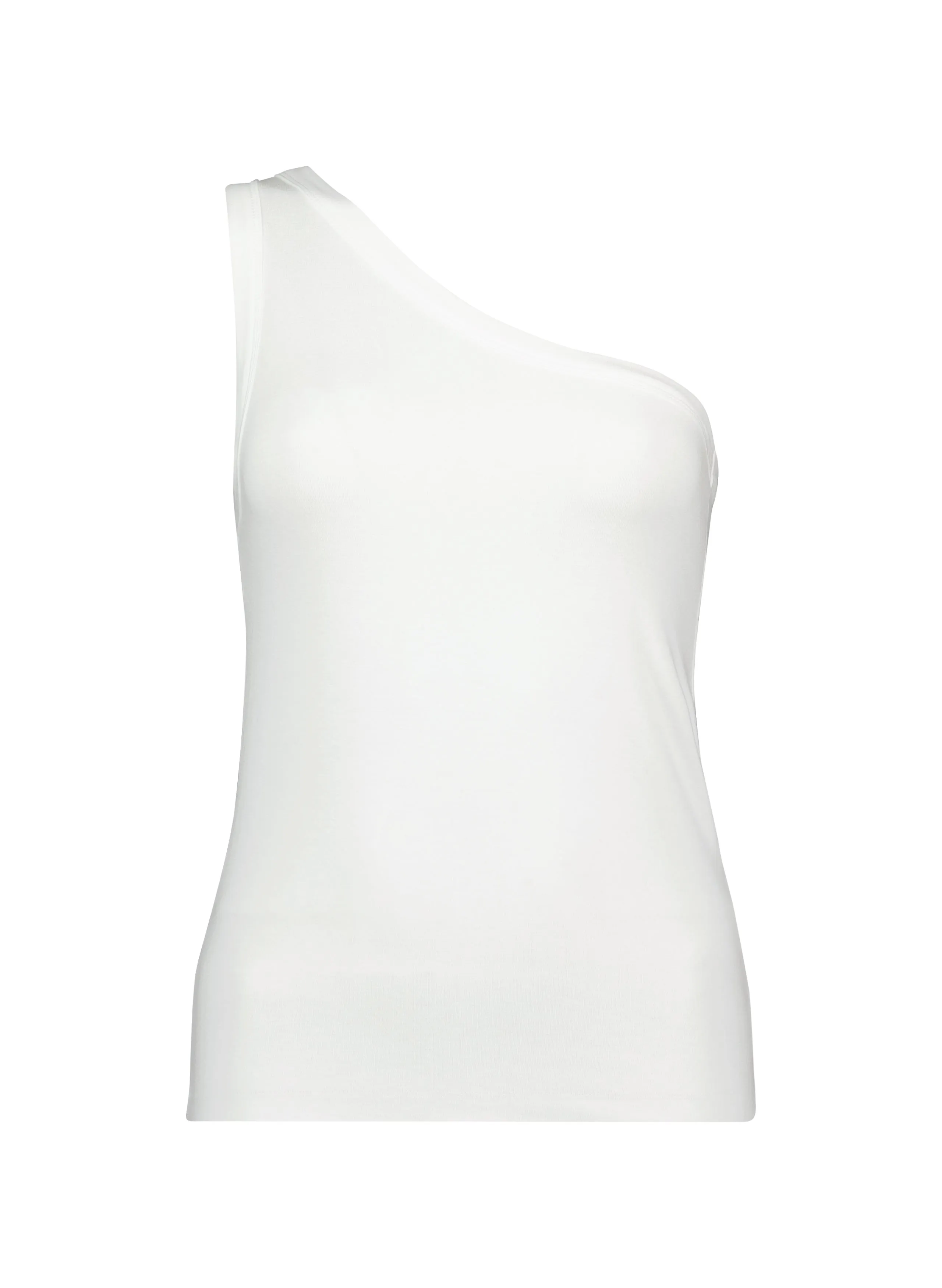 Delia LENZING™ ECOVERO™ Asymmetric Vest | Pure White