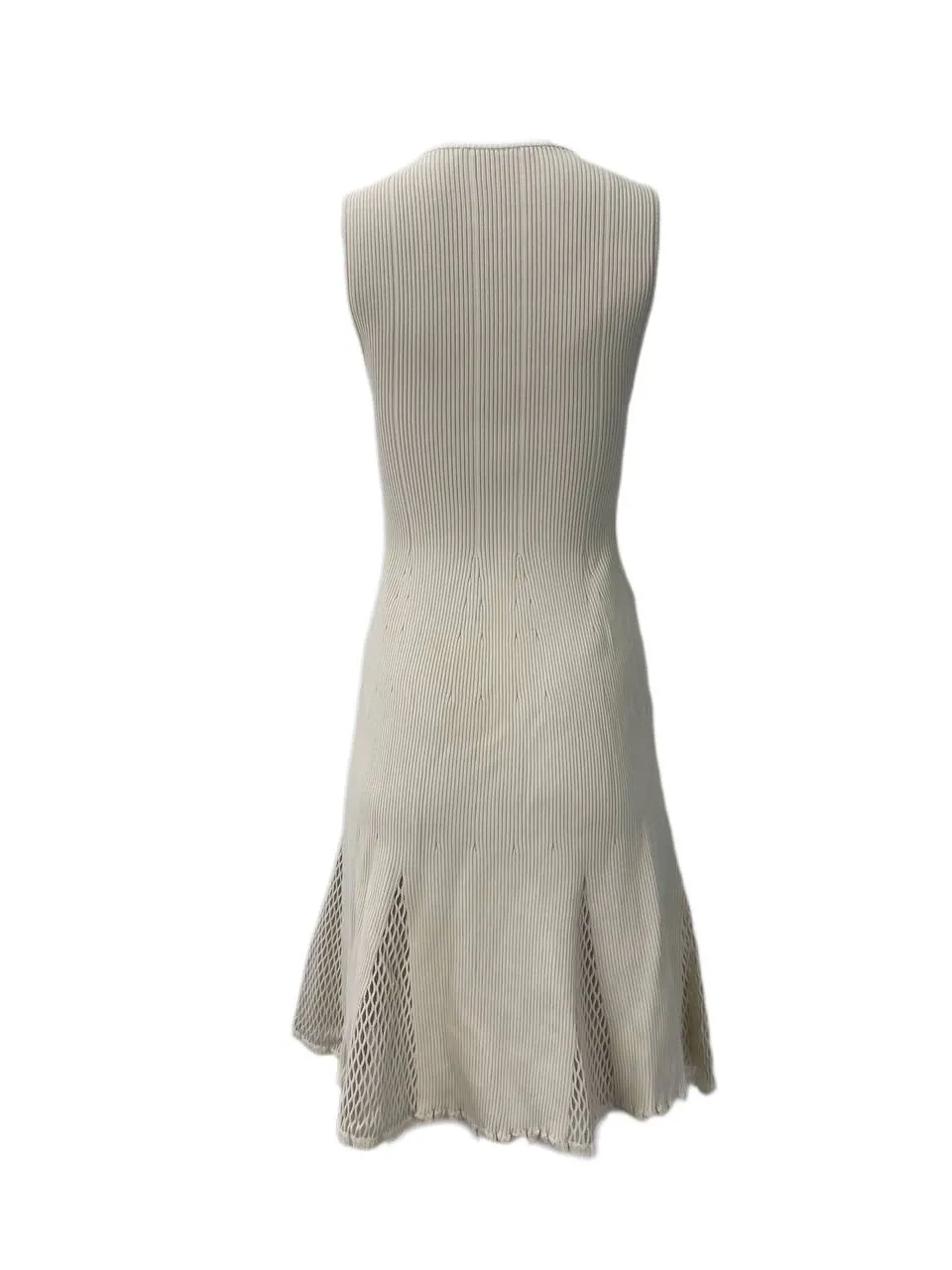 DEREK LAM Women's Beige Knee Length With Mesh Dress #A79 M NWOT