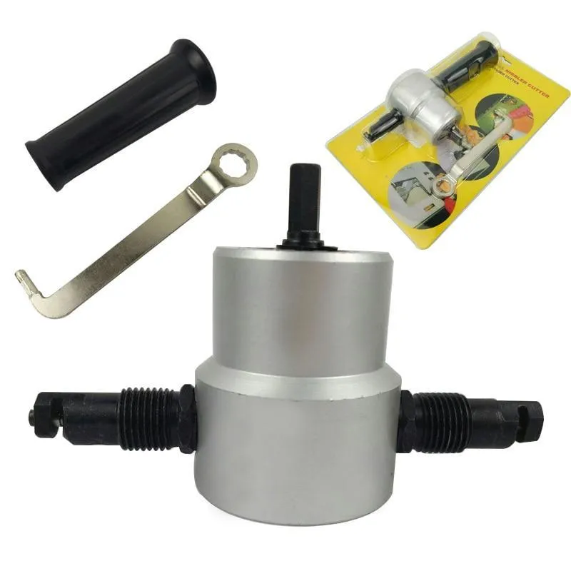 DOMOM Zipbite - Nibbler Cutter Drill Attachment Double Head Metal Sheet