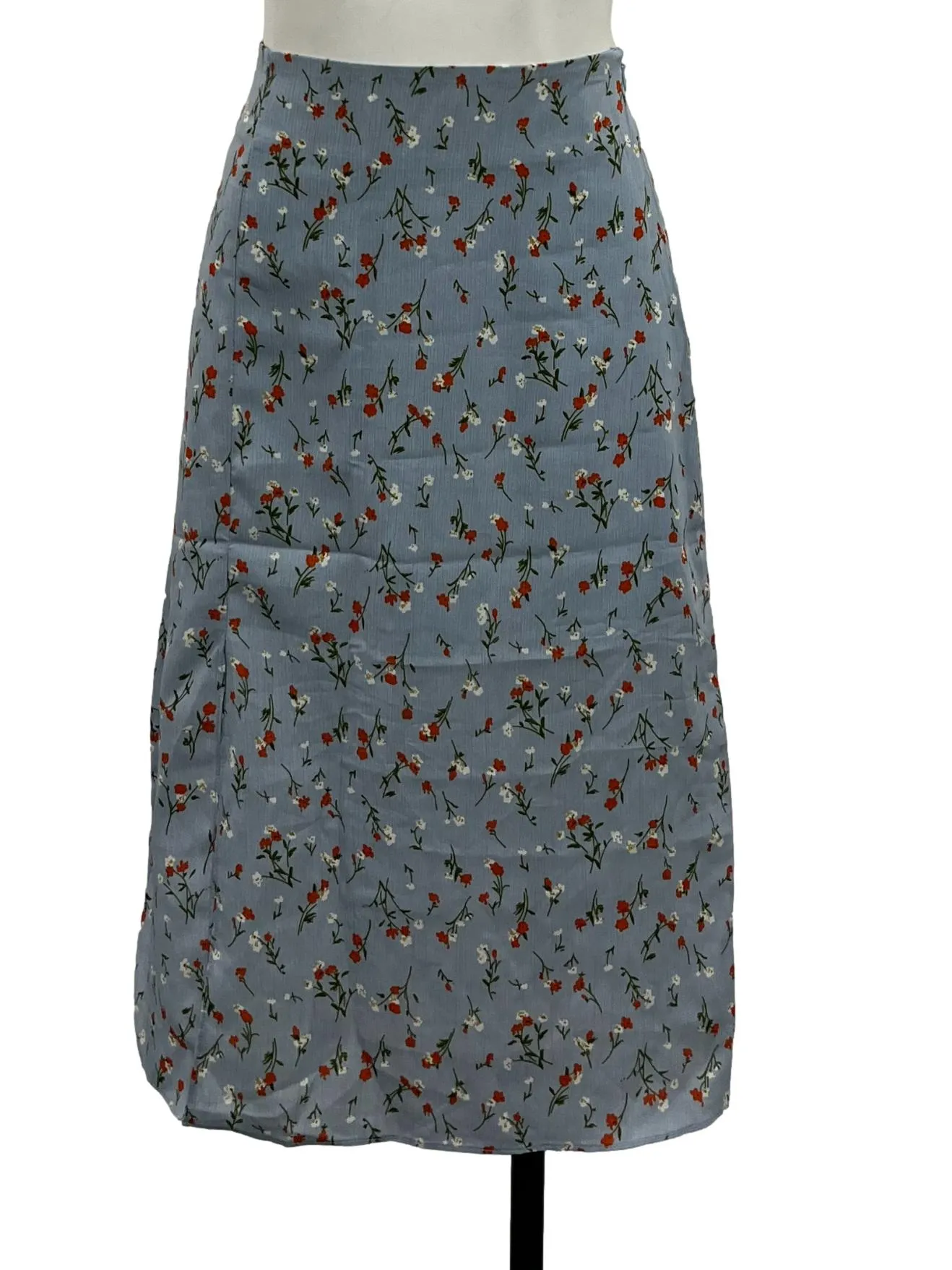 Dusty Blue Floral Skirt
