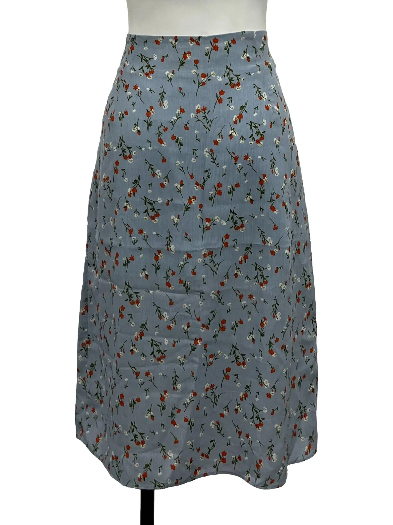 Dusty Blue Floral Skirt