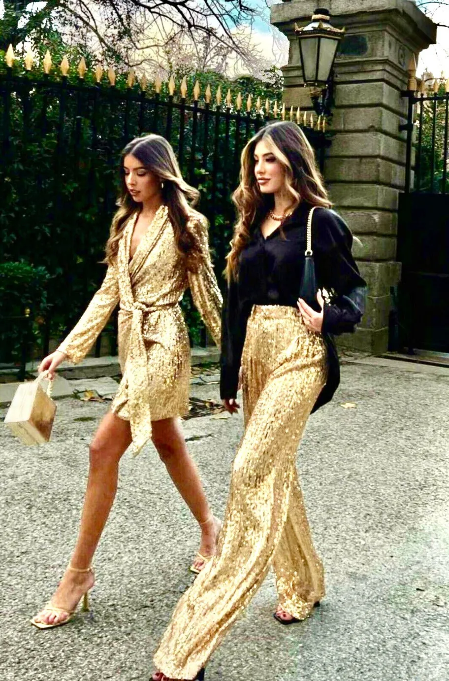 Eden Sequin Gold Pants