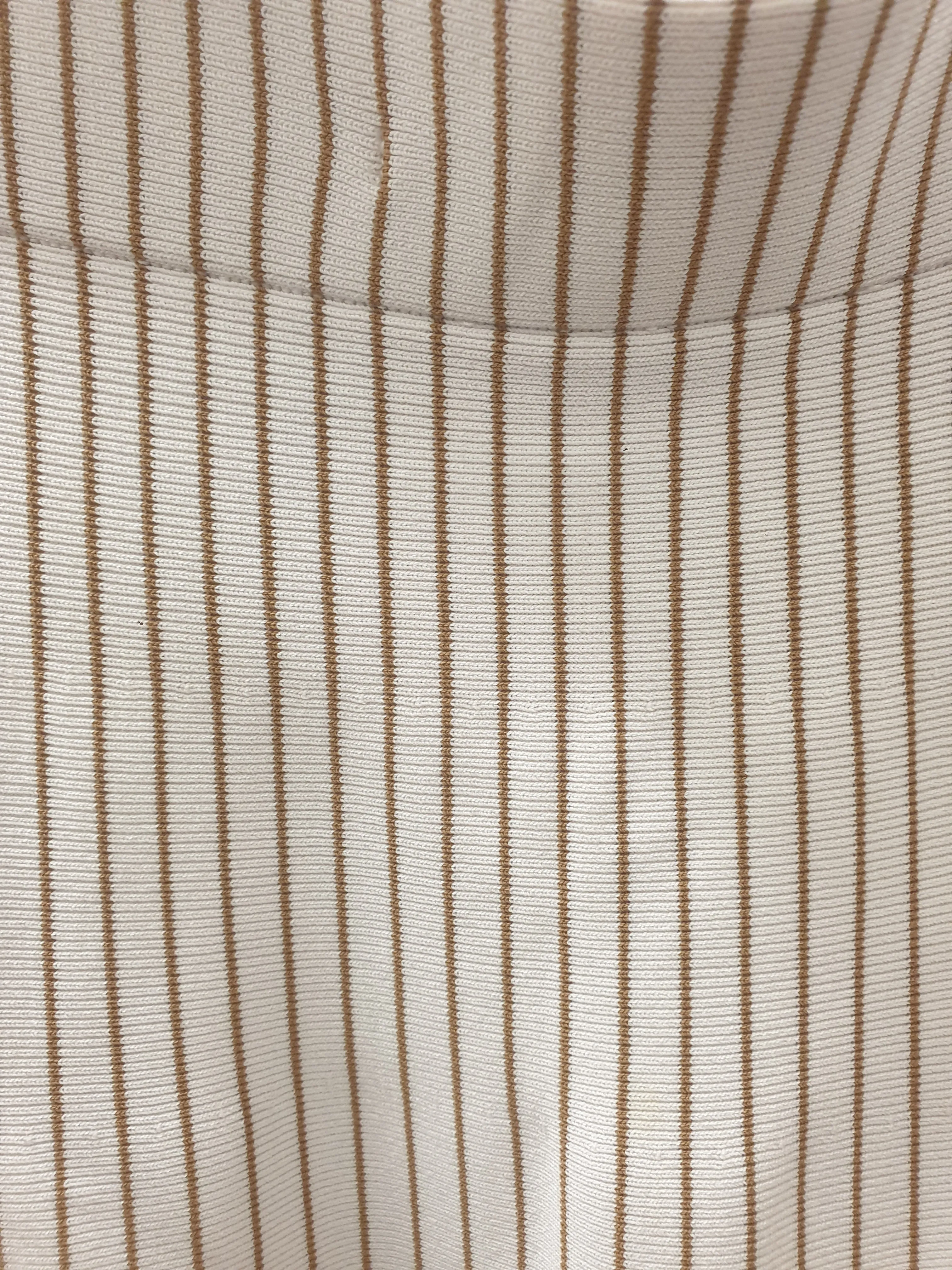 Elka Collective white and brown striped midi skirt size 10