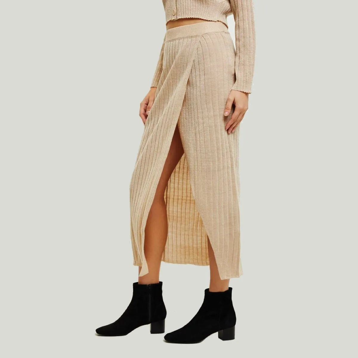Embracing Me Lurex Rib Skirt