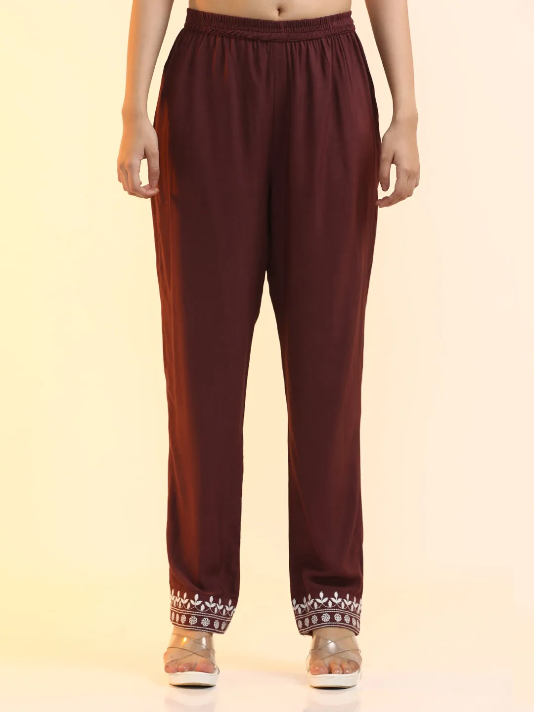 Embroidered Floral Straight Kurta Sets With Dupatta