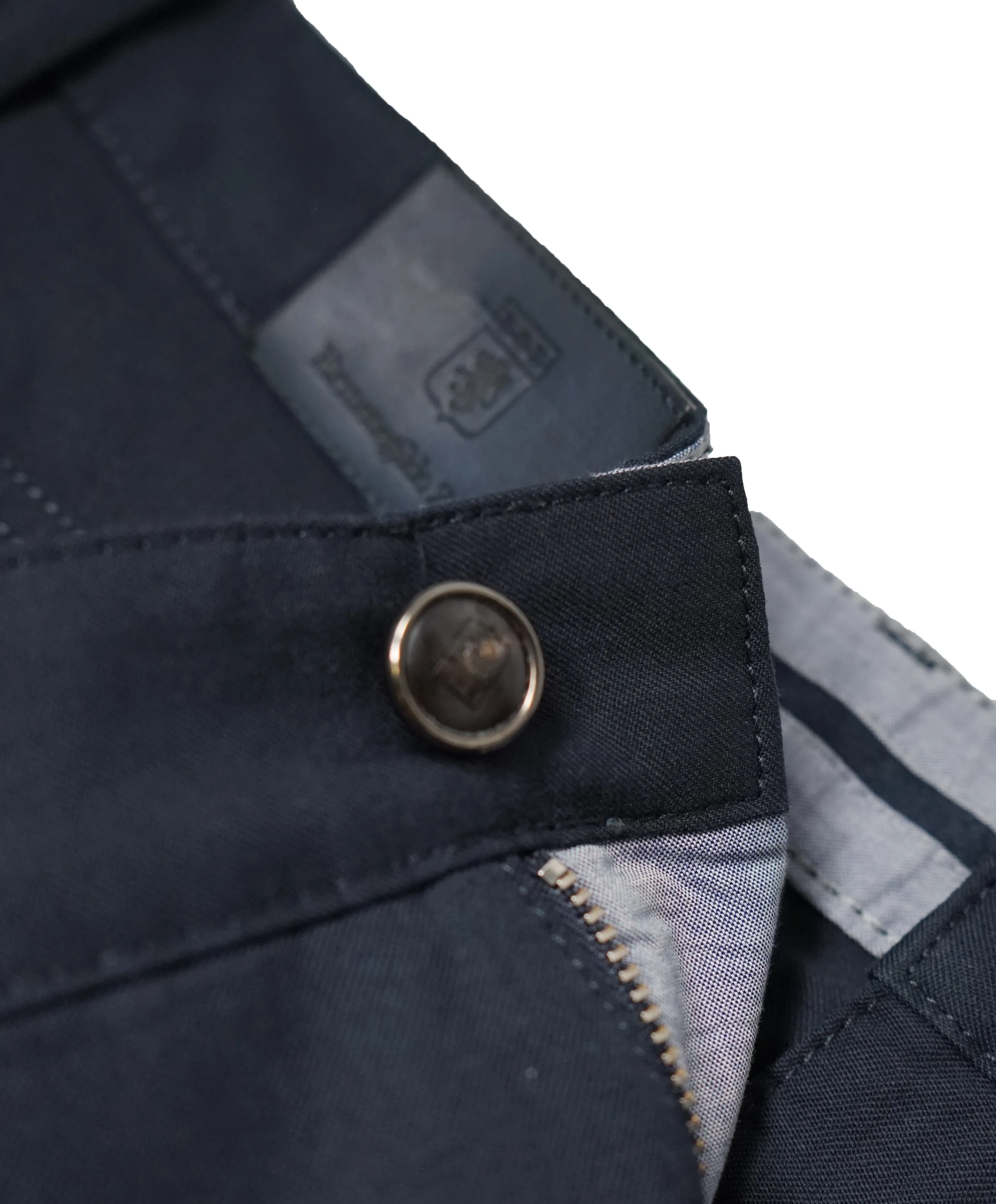 ERMENEGILDO ZEGNA - Navy Blue 5-Pocket Twill Weave Pants - 36W