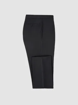 ERMENEGILDO ZEGNA - "522100 61002S" Black Side Stripe Tuxedo Pants - 40W (58EU)