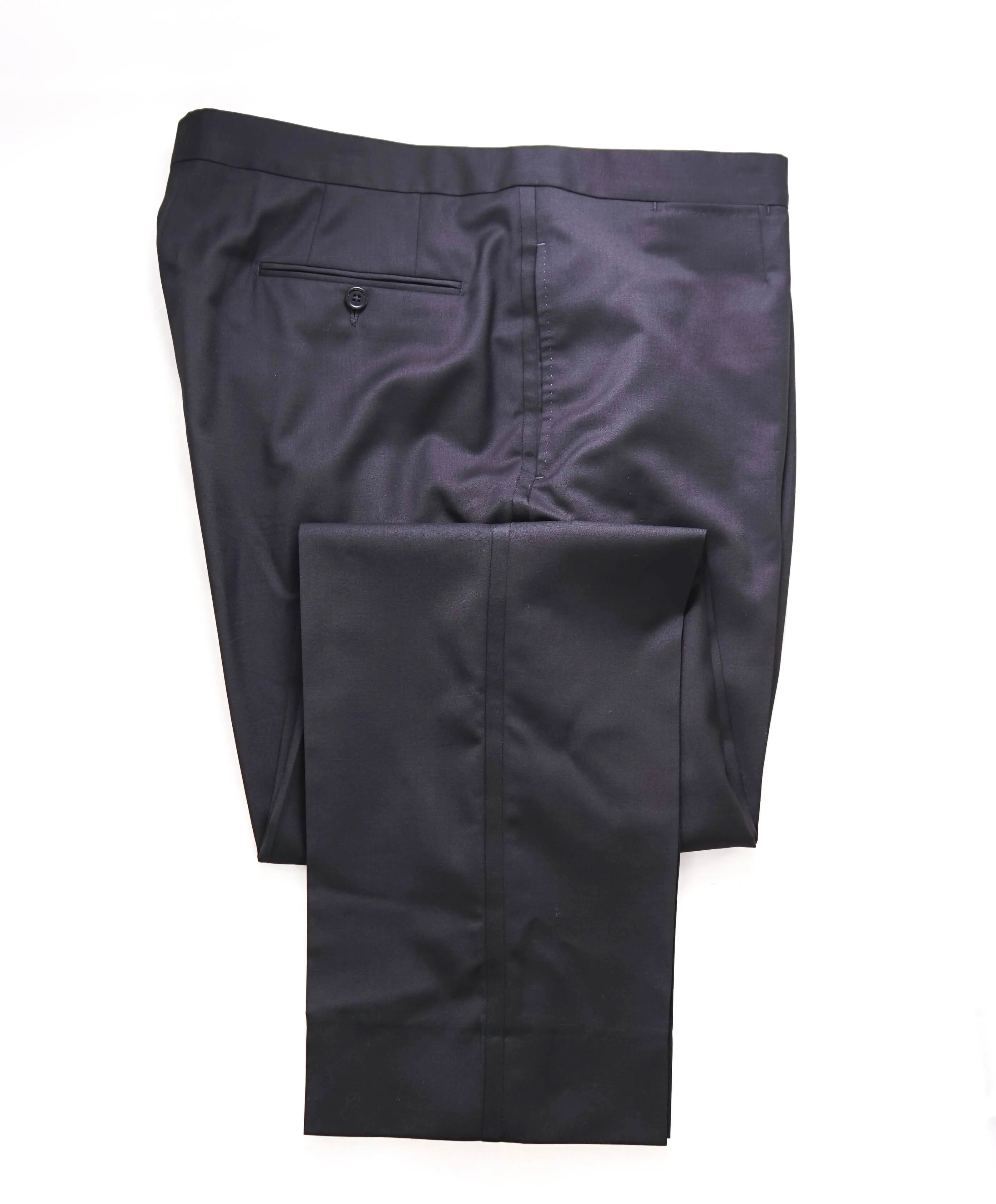 ERMENEGILDO ZEGNA - "522100 61002S" Black Side Stripe Tuxedo Pants - 40W (58EU)