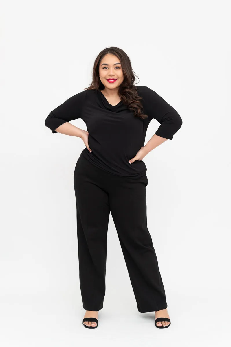 Everyday Black - Cowl Neck Top