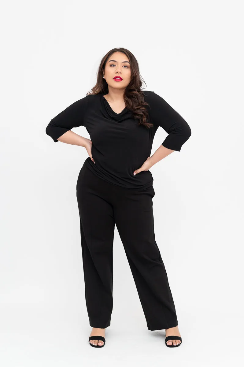 Everyday Black - Cowl Neck Top
