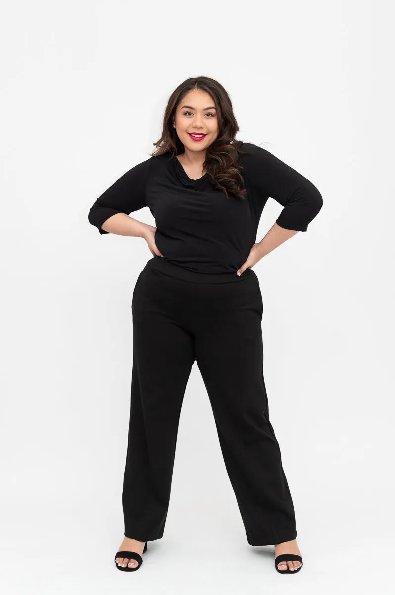 Everyday Black - Cowl Neck Top