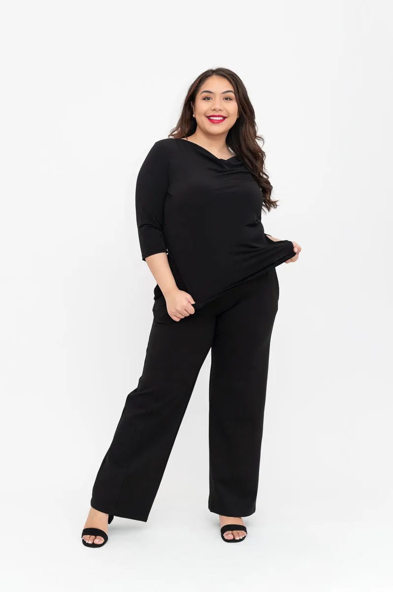 Everyday Black - Cowl Neck Top
