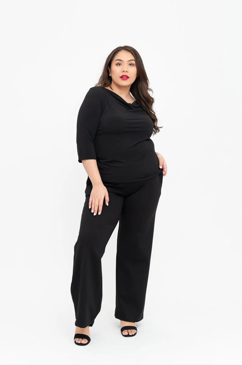 Everyday Black - Cowl Neck Top