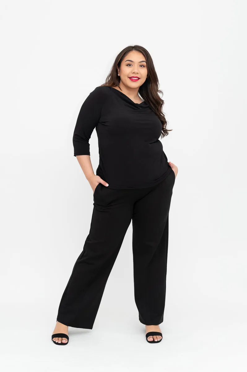 Everyday Black - Cowl Neck Top