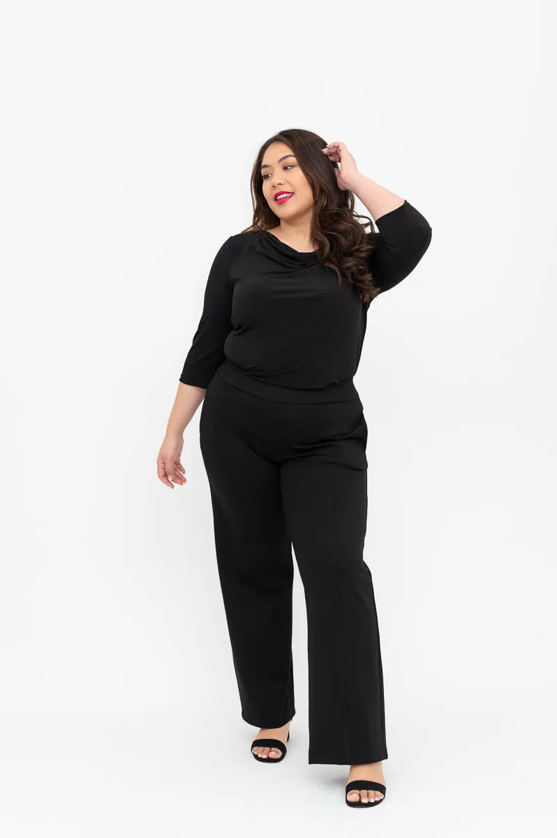 Everyday Black - Cowl Neck Top