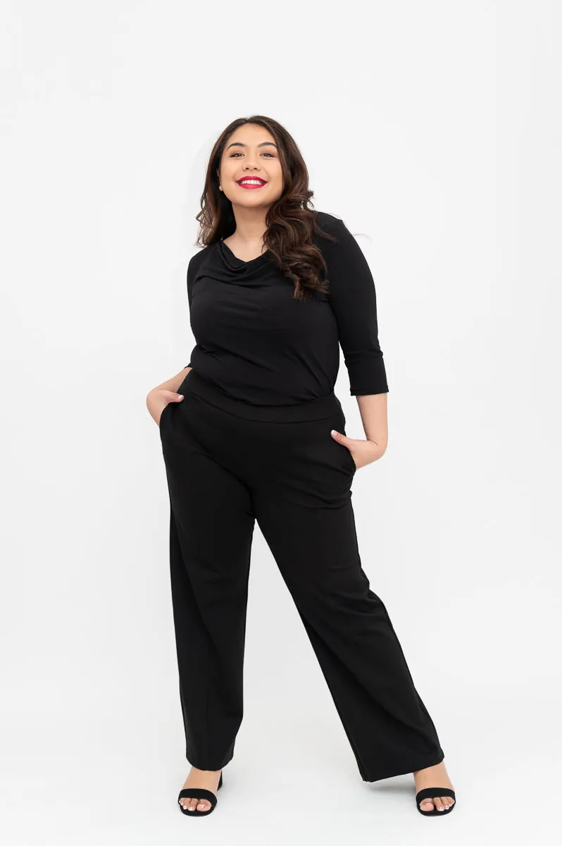 Everyday Black - Cowl Neck Top