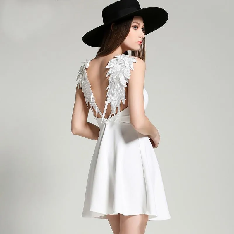 Faith White Angel Wing Dress
