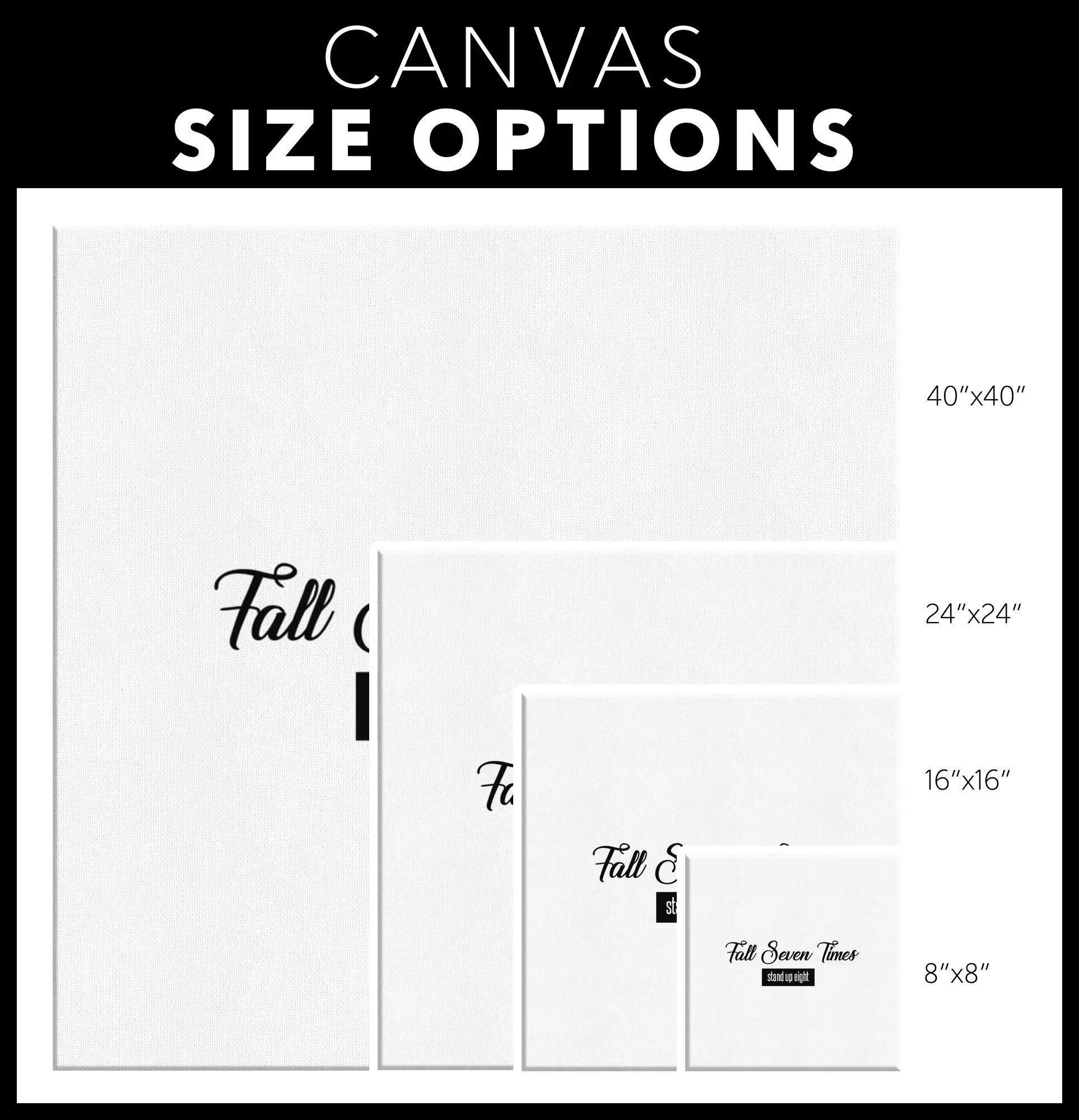 Fall Seven Times Stand Up Eight | Canvas Wrap