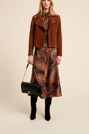 FERSINA PAISLEY PRINT SKIRT