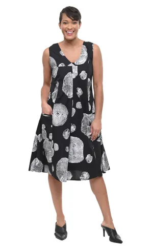 FINAL SALE CV656 Poppie Dress in Black Urchin