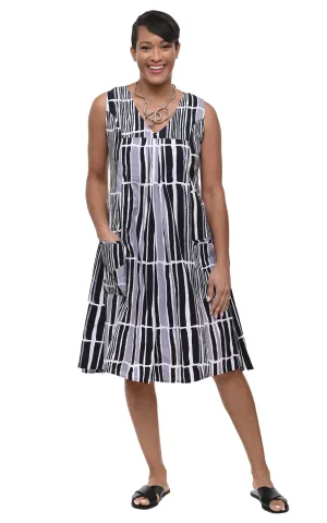FINAL SALE CV656 Poppie Dress in Roma Stripe