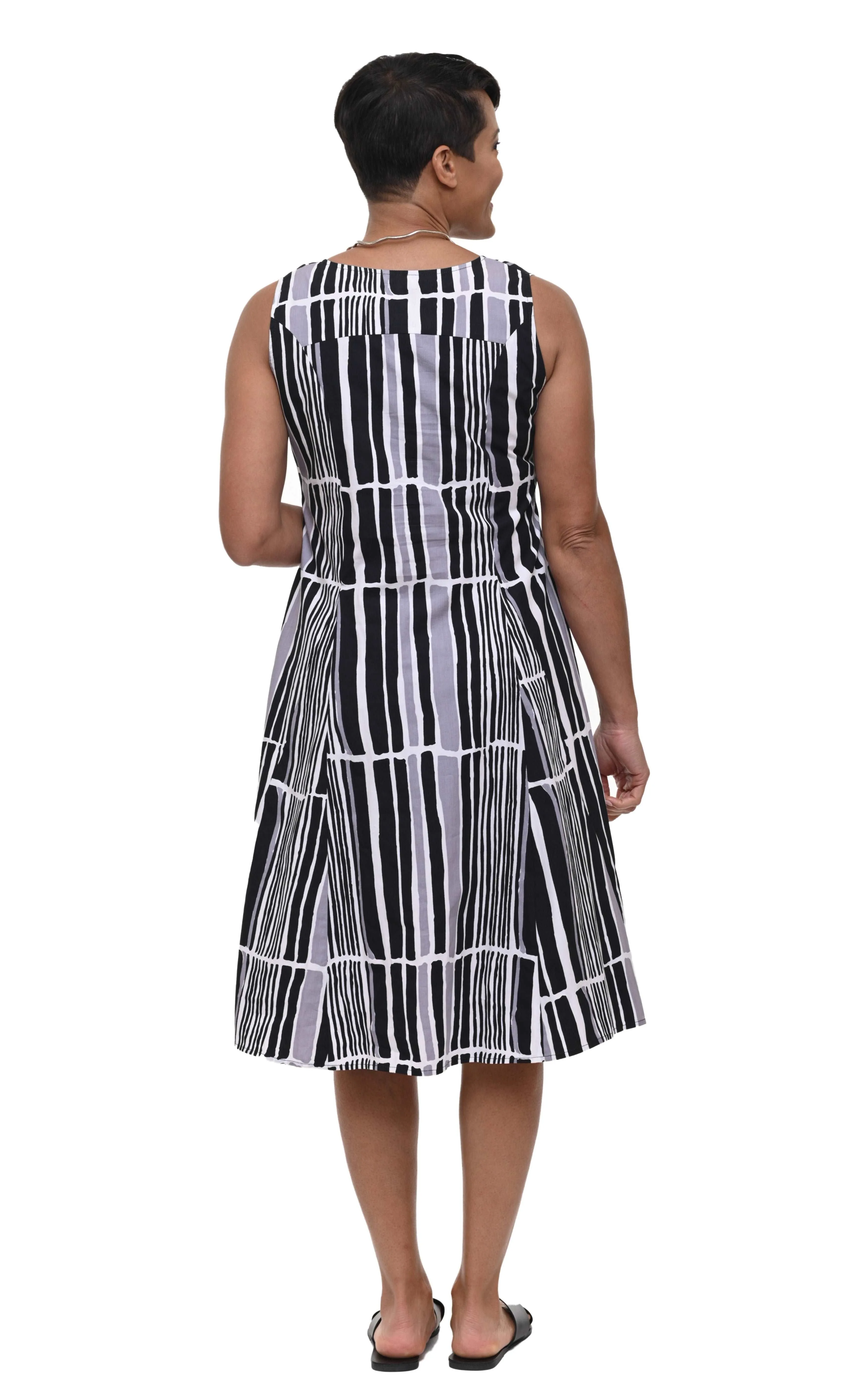 FINAL SALE CV656 Poppie Dress in Roma Stripe