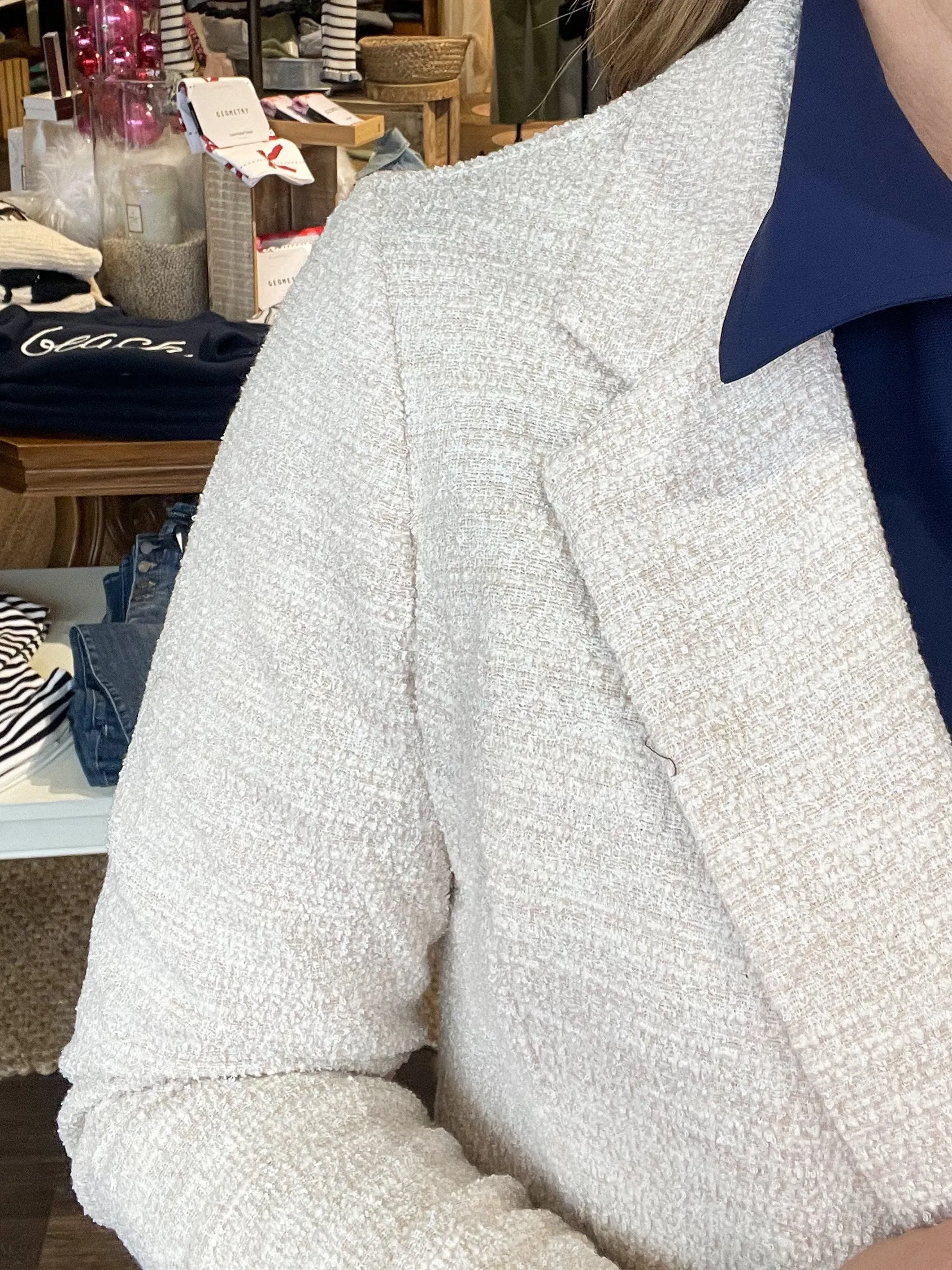 Fitted Blazer Boucle Knit