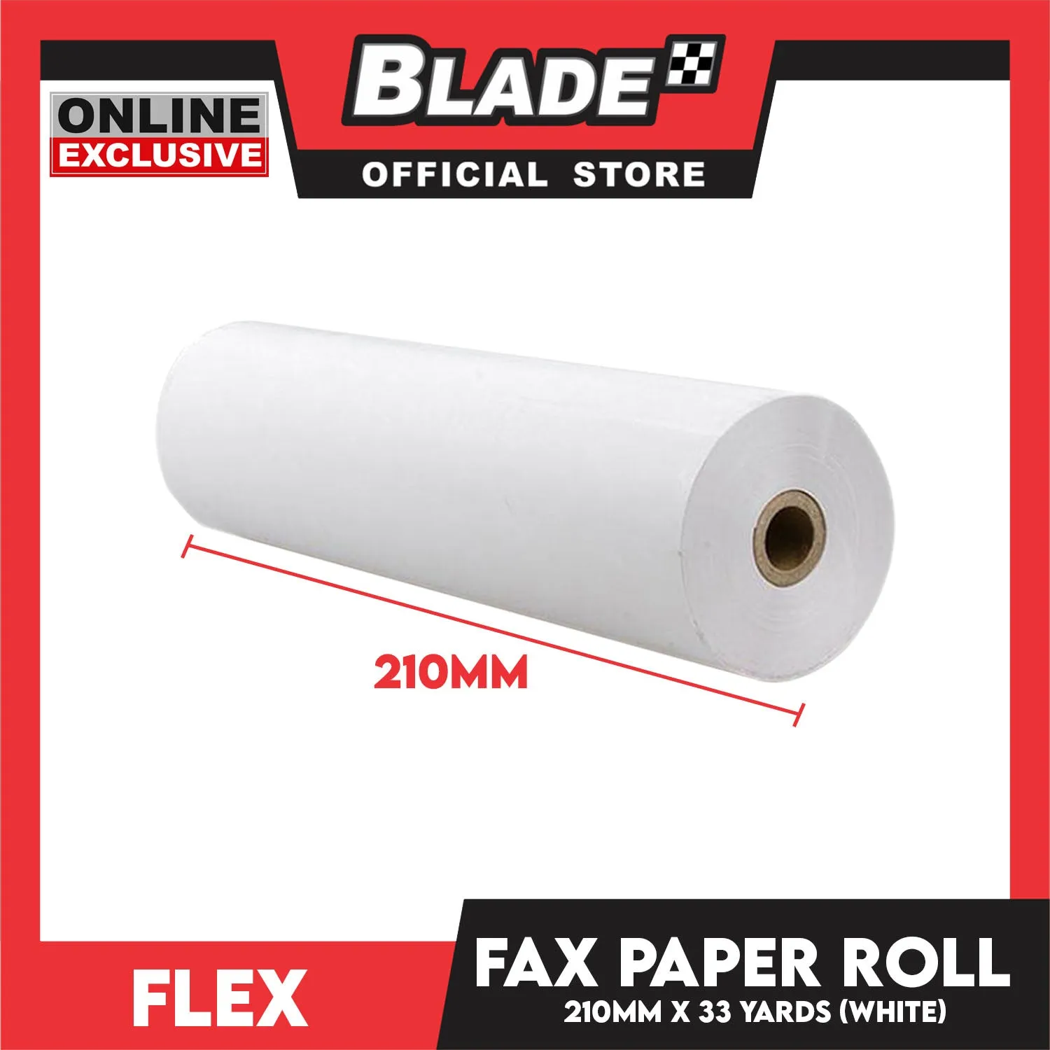 Flex Fax Paper Roll White 210mm x 33 yards (30meters) White Color