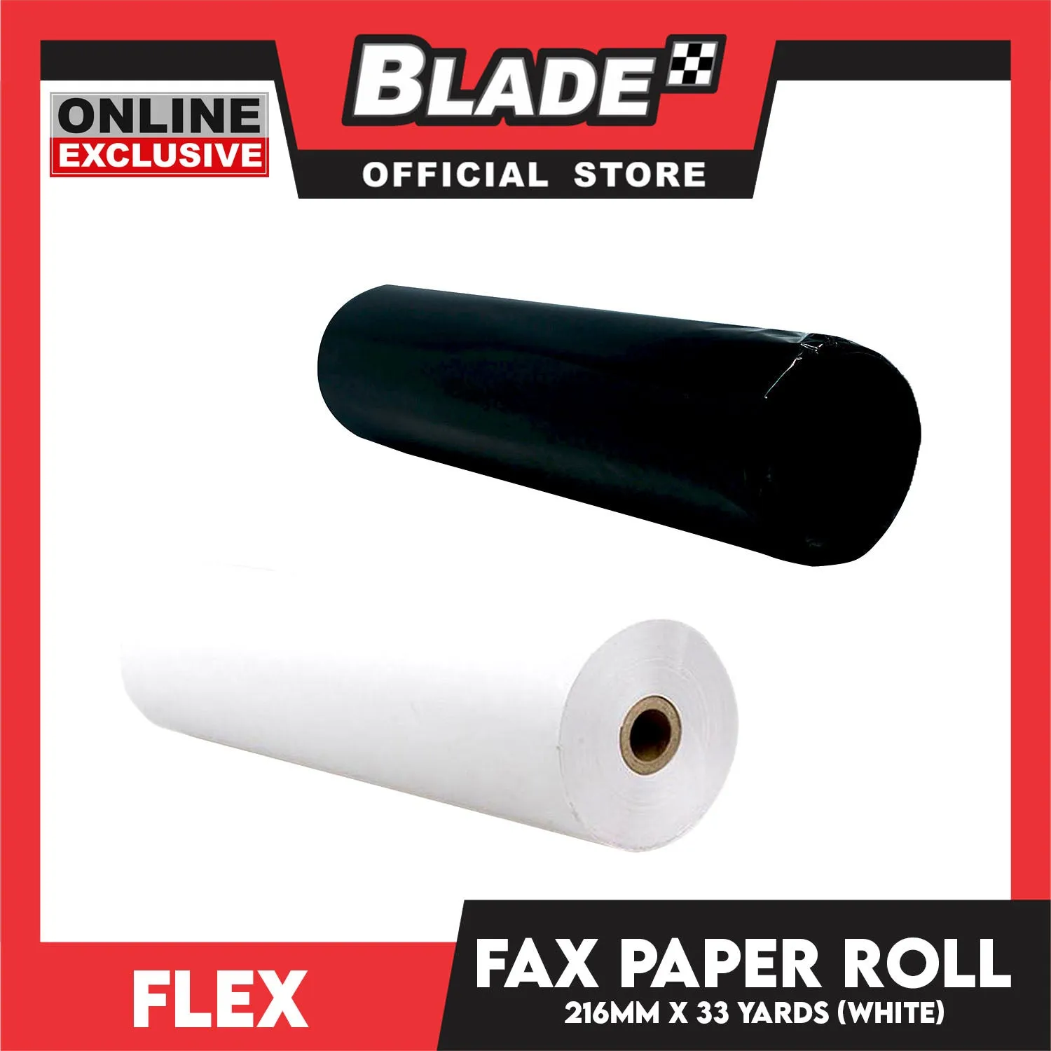 Flex Fax Paper Roll White 216mm x 33 yards (30meters) White Color